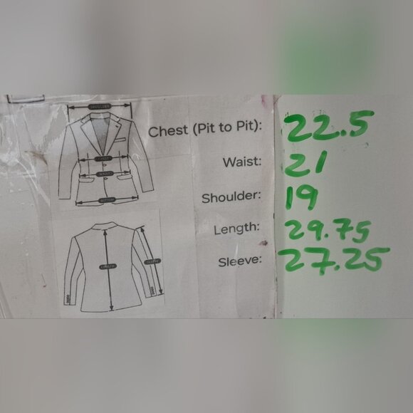 Mexx Men's Slim Fit Blazer Sport Coat Blonde 100% Cotton 2-Button HQ Size 44R - Picture 16 of 16